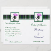 Tartan and Thistle Order of Service Linen Cover (Front/Back)