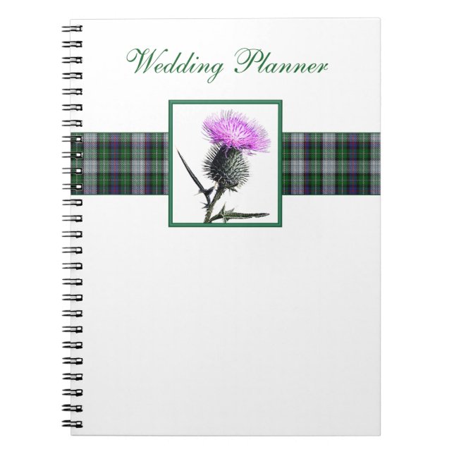 Tartan and Thistle Wedding Planner Notebook (Front)