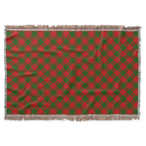 Tartan Areskyn Erskine Red Green Stripes Throw Blanket