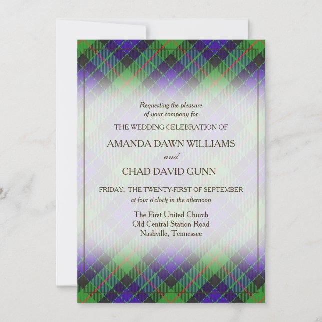 Tartan Beauty Clan Gunn Scottish Plaid (Front)