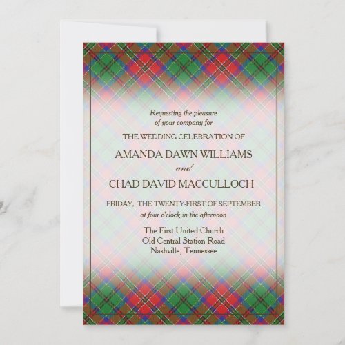 Tartan Beauty Clan MacCulloch Scottish Plaid