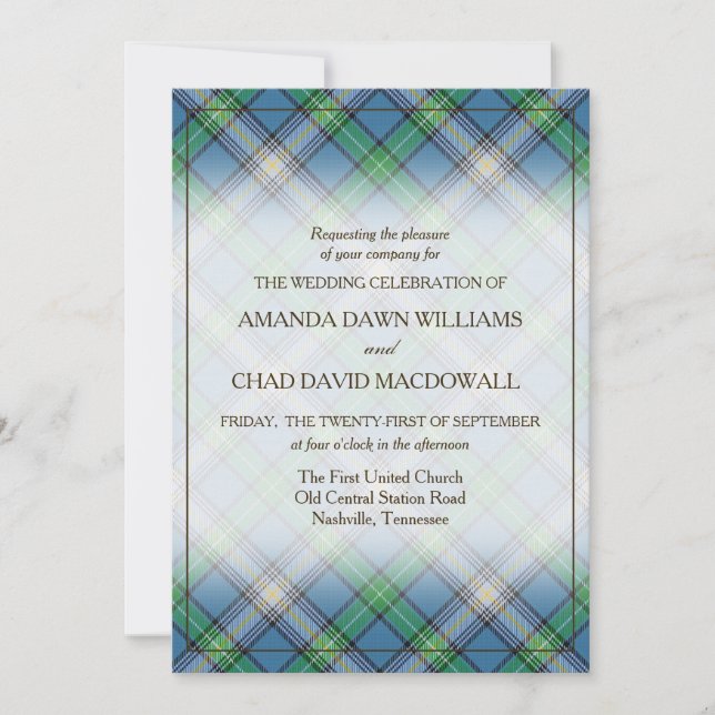 Tartan Beauty Clan MacDowall Scottish Plaid (Front)