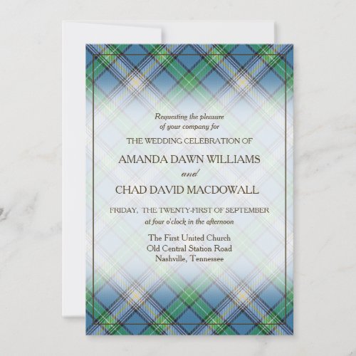 Tartan Beauty Clan MacDowall Scottish Plaid