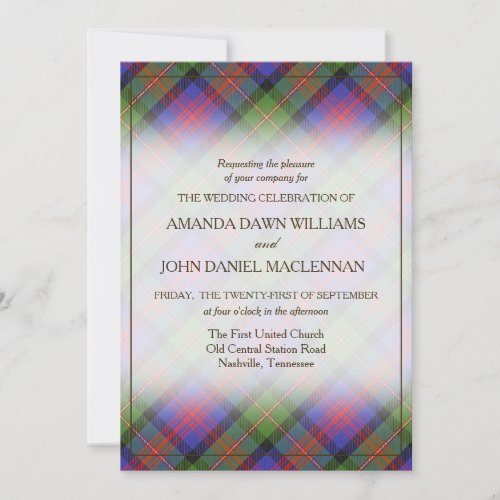 Tartan Beauty Clan MacLennan Scottish Plaid