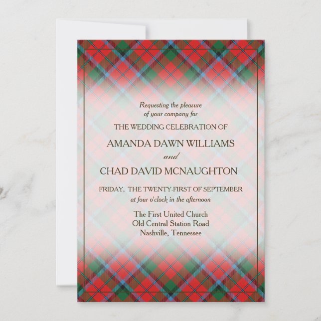Tartan Beauty Clan MacNaughton MacNachtan Plaid (Front)