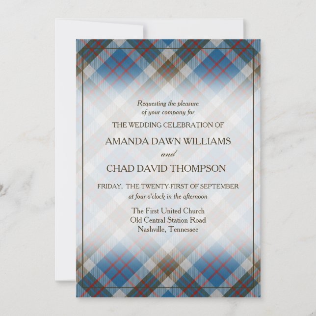 Tartan Beauty Clan Thompson Blue Gray Plaid (Front)