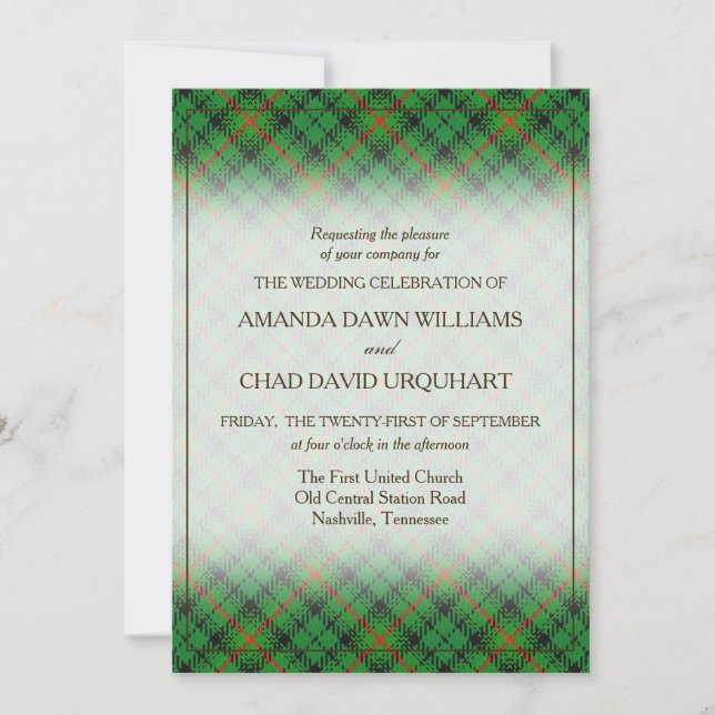 Tartan Beauty Clan Urquhart Scottish Plaid (Front)