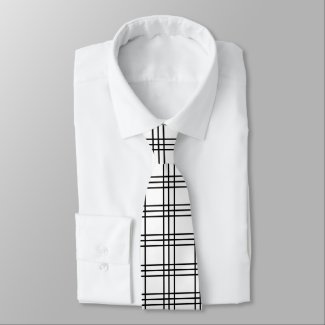 Tartan Black and White Plaid 