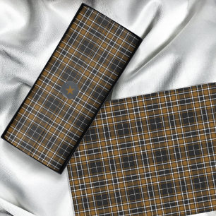 Tartan - Black-Deep Honey Brown-Off White Tissue Paper
