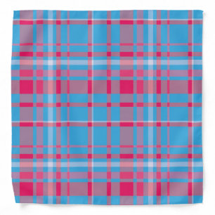 Tartan blue and red bandana