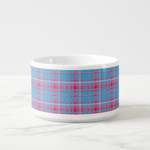Tartan blue and red bowl