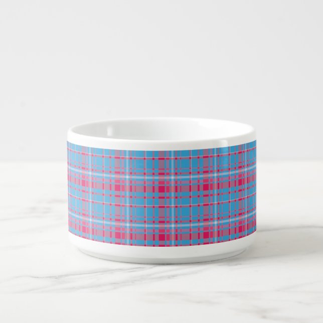 Tartan blue and red bowl (Center)