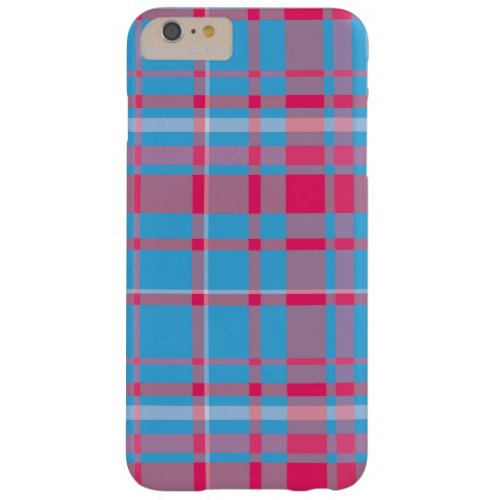 Tartan blue and red barely there iPhone 6 plus case