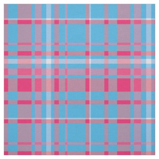 Tartan blue and red fabric