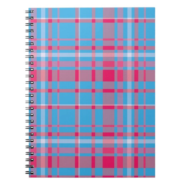 Tartan blue and red notebook (Front)