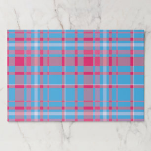 Tartan blue and red paper pad