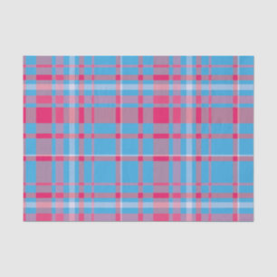 Tartan blue and red tissue paper