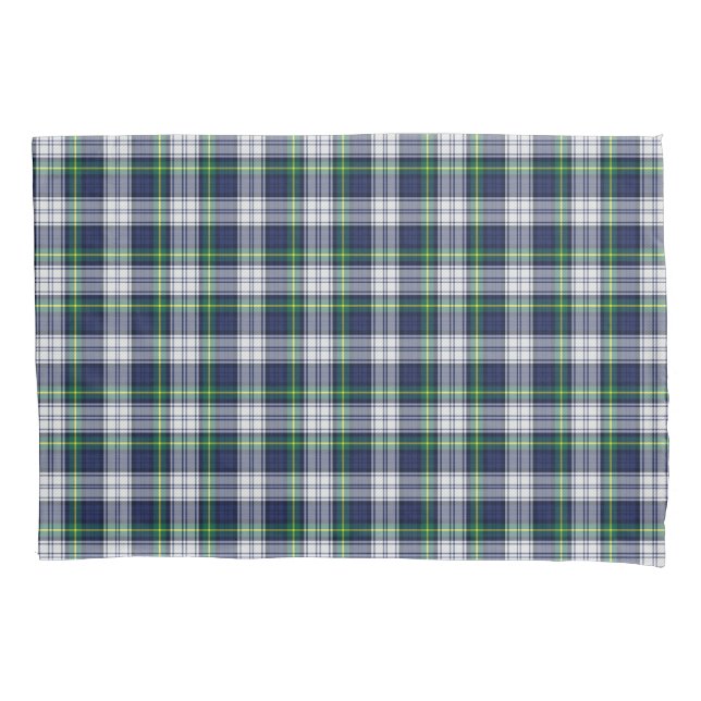 Tartan Blue Green White Pillow Case (Front)