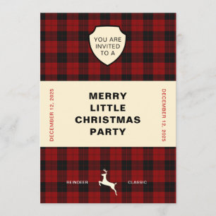 TARTAN BOOK COVER CHRISTMAS PARTY INVITATION