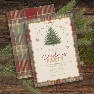Tartan Border Christmas Party ID1141A
