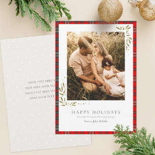 Tartan Border Holiday Card