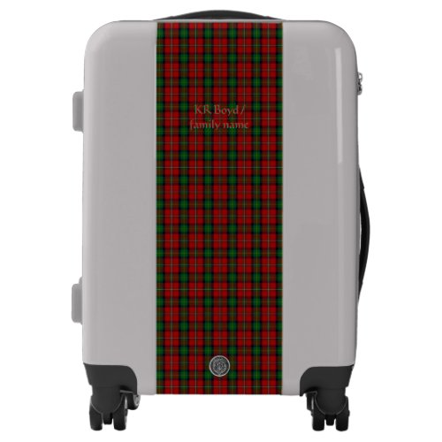 Tartan Boyd Clan Family with your name / initials Luggage Tartan Boyd Clan Family with your name / initials Luggage