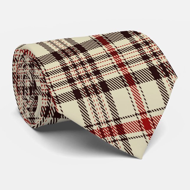 Tartan Brown       Neck Tie (Rolled)
