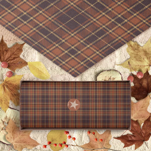 Tartan - Brown - Taupe-Burnt Sienna-Rustic Gold Tissue Paper