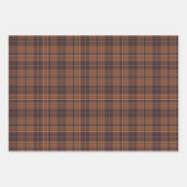 Tartan - Brown - Taupe-Burnt Sienna-Rustic Gold Wrapping Paper Sheets (Front 2)