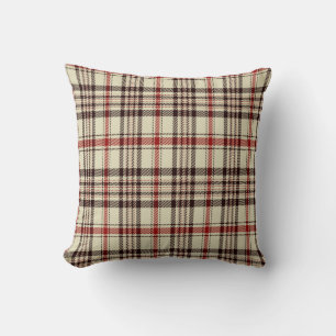 Tartan Brown       Throw Pillow