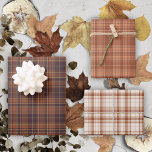 Tartan -burnt Sienna-rustic Gold-cement-terracotta Wrapping Paper Sheets at Zazzle