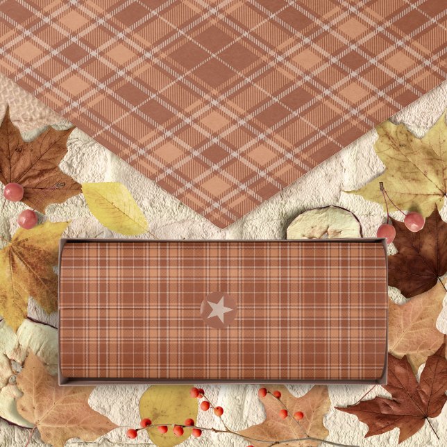 Tartan - Burnt Sienna-Terracotta-Milky Brown Tissue Paper (Tartan - Burnt Sienna-Terracotta-Milky Brown Tissue Paper by Leapfroglisics Shop)