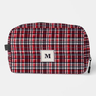 Tartan Check Patterned Stylish Monogrammed