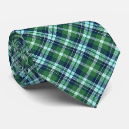 Tartan Check Plaid Kelly Green Two-Sided Tie
