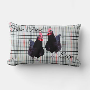 Tartan Chicken Farm Fresh Design, Lumbar Pillow