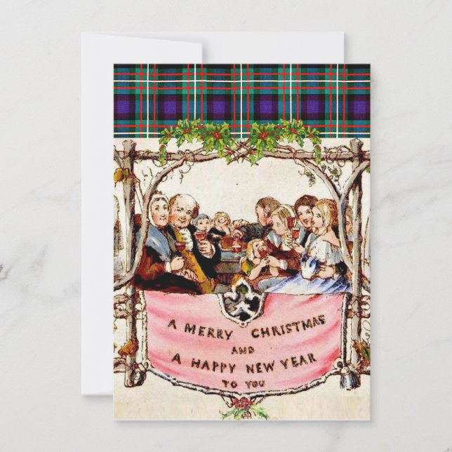 Tartan Christmas Card or Invitation (Front)