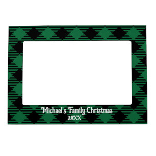 Tartan Christmas Frame - Magnetic Photo Display