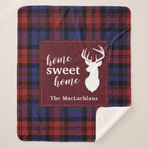 Tartan Christmas MacLachlan Personalized Plaid Sherpa Blanket
