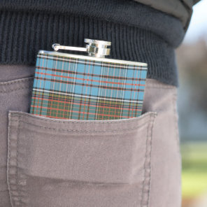 Tartan Clan Anderson Checkered Plaid Pattern Flask