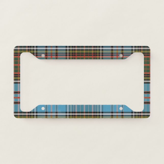 Tartan Clan Anderson Plaid Check License Plate Frame (Front)