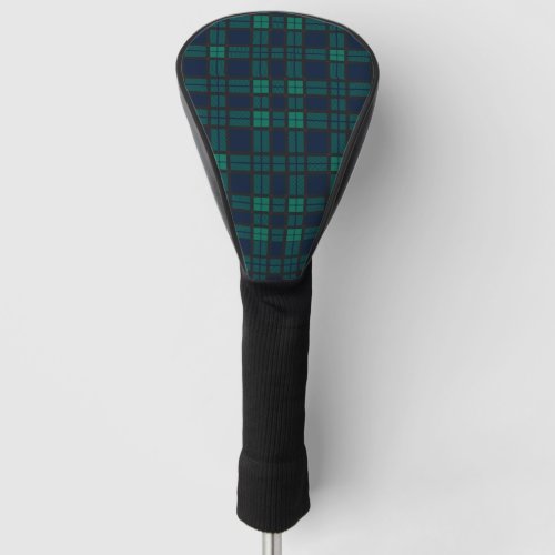 Tartan Clan Black Watch Plaid Blue Green Check Golf Head Cover