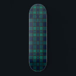 Tartan Clan Black Watch Plaid Blue Green Check Skateboard<br><div class="desc">Clan Black Watch tartan green black blue check skateboard. Makes a great gift or just treat yourself. Match it with your favorite or new outfit. You might just have everyone looking on with envy. TIP: Combine this hand towel with our matching tote bag, yoga mat or paper napkins to form...</div>