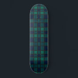 Tartan Clan Black Watch Plaid Blue Green Check Skateboard<br><div class="desc">Clan Black Watch tartan green black blue check skateboard. Makes a great gift or just treat yourself. Match it with your favorite or new outfit. You might just have everyone looking on with envy. TIP: Combine this hand towel with our matching tote bag, yoga mat or paper napkins to form...</div>