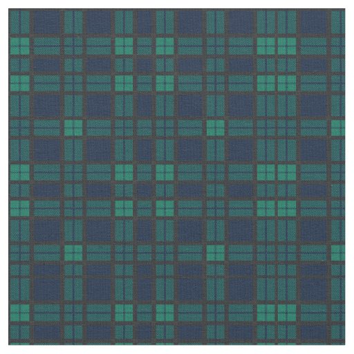 Tartan Clan Black Watch Plaid Green Blue Check Fabric