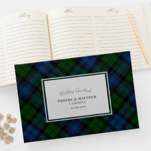 Tartan Clan Campbell Military Plaid Guest Book