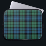 Tartan Clan Campbell Plaid Green Blue Check  Laptop Sleeve<br><div class="desc">Clan Campbell tartan green blue check design laptop sleeve for anyone who loves classic and elegant cover for their accessories. Perfect gift for family reunions, or other special gift giving occasions. Celebrate all things Scottish tradition with this cool Clan Campbell tartan print laptop sleeve TIP: Add our matching notebook, mobile...</div>