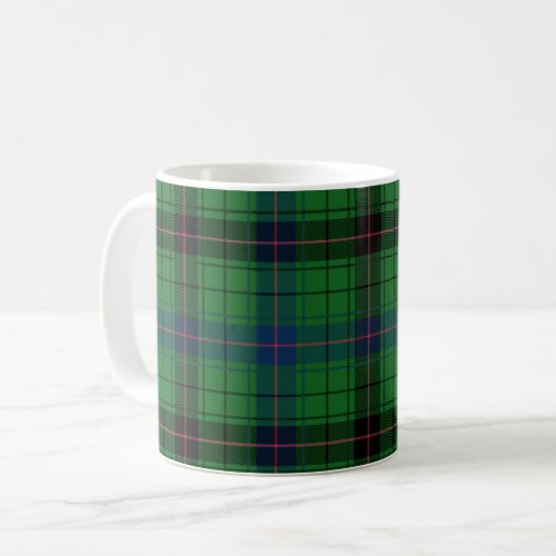 Tartan Clan Davidson Plaid Green Black Check Coffee Mug