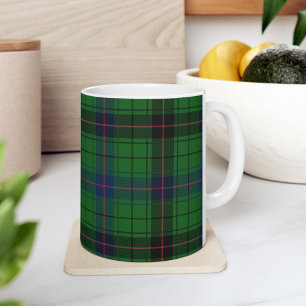 Tartan Clan Davidson Plaid Green Black Check Coffee Mug