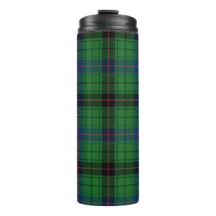 Tartan Clan Davidson Plaid Green Black Check Thermal Tumbler