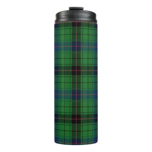 Tartan Clan Davidson Plaid Green Black Check Thermal Tumbler